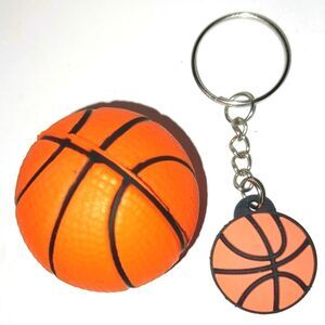 Unisex kids stress ball and keychain set